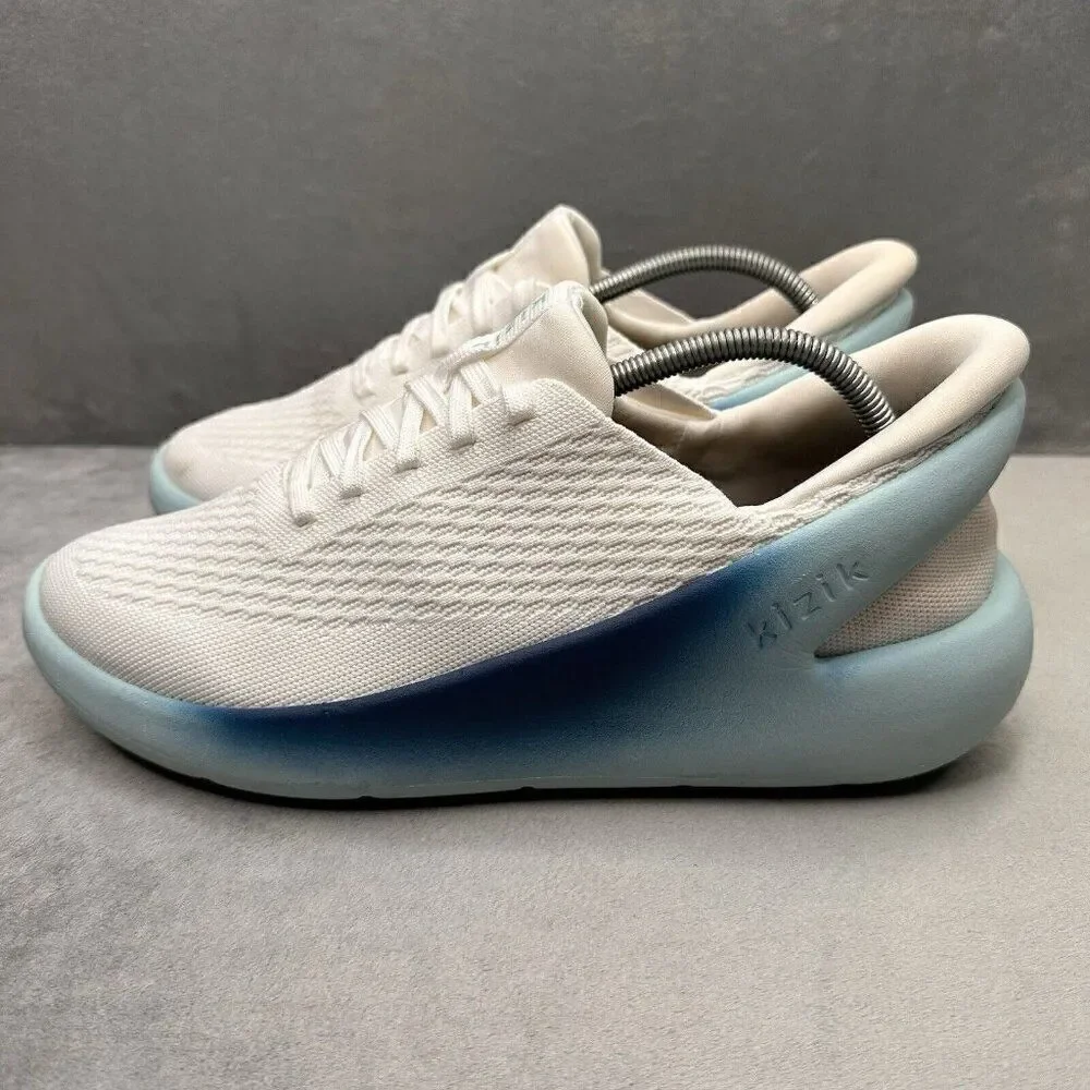 Kizik Roamer Mens Size 10 Shoes White Glacier Hands Free Slip On Comfort Sneaker